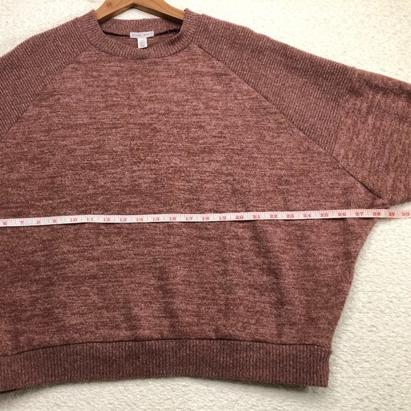MELROSE AND MARKET Pullover Knitted Raglan Sweater Size XXS Maroon Made in USA - Picture 4 of 11
